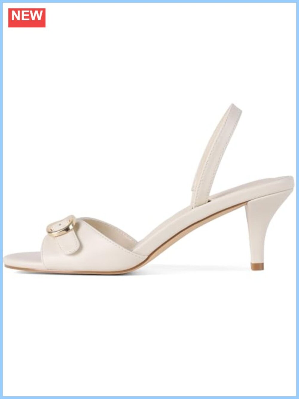 Womens Slingback Kitten Heels Ankle Strap Open Toe Dress Sandals